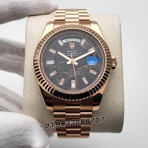 Rolex Day-Date Eisenkiesel Dial Rose Gold Super High Quality Swiss Automatic Watch (1)
