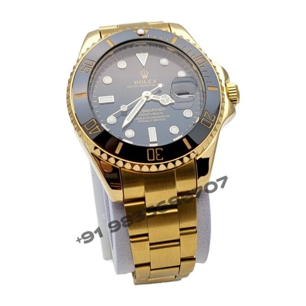 Rolex Submariner Full Gold Black Dial High Quality Swiss Automatic Watch (1)