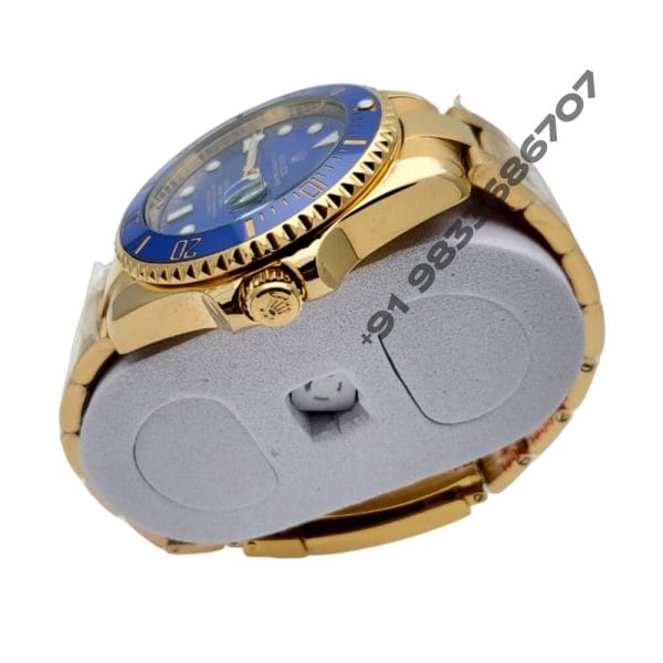 Rolex Submariner Full Gold Blue Dial High Quality Swiss Automatic Watch (1)