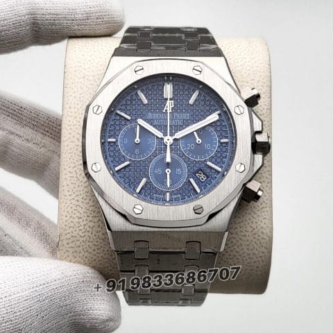 Audemars Piguet Royal Oak Chronograph Stainless Steel Blue Dial 41mm Super High Quality Clone Watch (1)