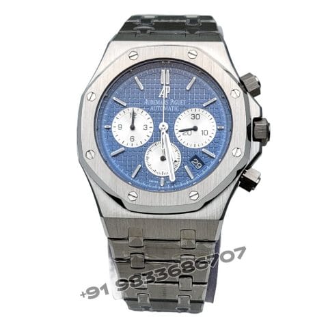 Audemars Piguet Royal Oak Chronograph Stainless Steel Blue Dial 41mm Super High Quality Replica Watch (1)