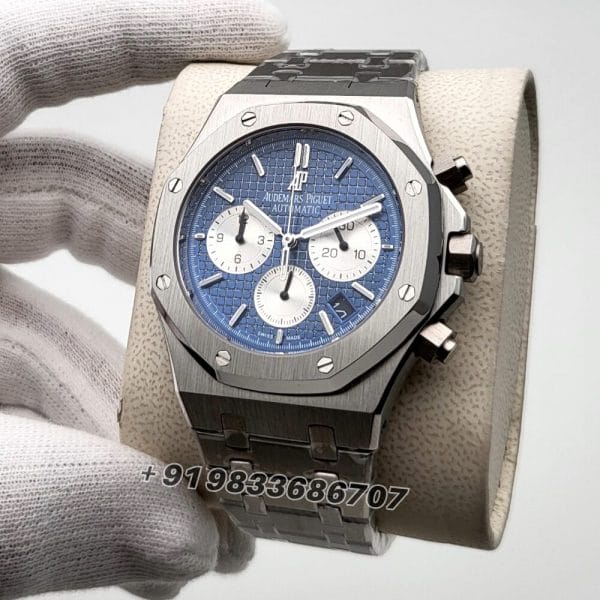 Audemars Piguet Royal Oak Chronograph Stainless Steel Blue Dial 41mm Super High Quality Replica Watch (1)