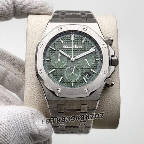 Audemars Piguet Royal Oak Chronograph Stainless Steel Green Dial 41mm Super High Quality Watch (1)