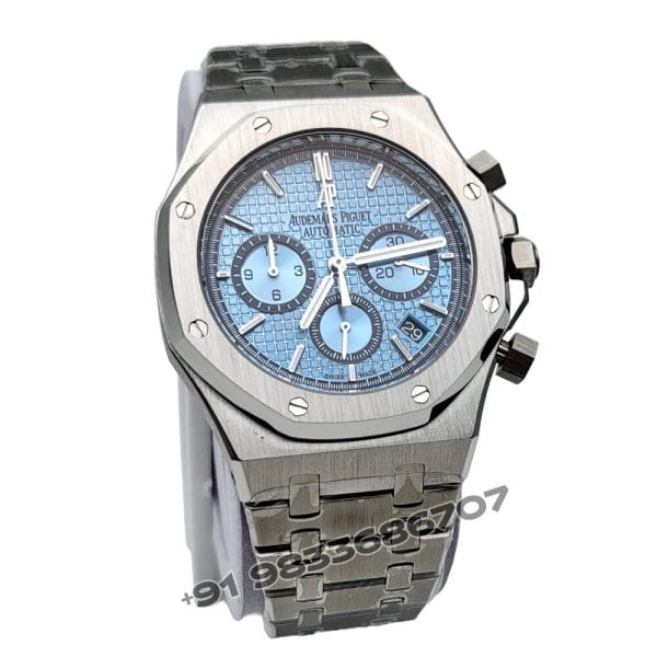 Audemars Piguet Royal Oak Chronograph Stainless Steel Sky Blue Dial 41mm Super High Quality Watch (3)