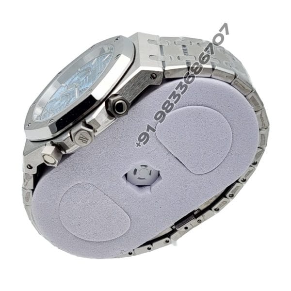 Audemars Piguet Royal Oak Chronograph Stainless Steel Sky Blue Dial 41mm Super High Quality Watch (4)