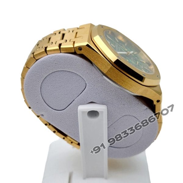 Audemars Piguet Royal Oak Chronograph Yellow Gold Green Dial 41mm Super High Quality First Copy Watch (5)