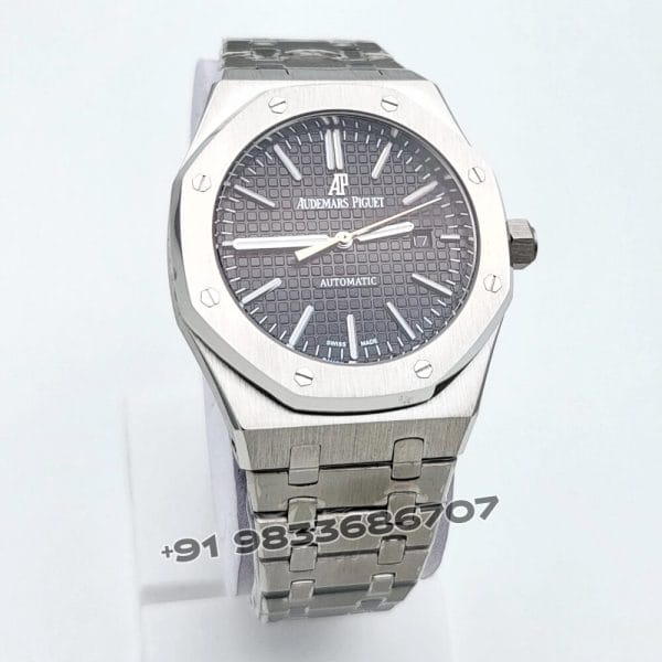 Audemars Piguet Royal Oak Stainless Steel Black Dial 41mm Super High Quality Swiss Automatic First Copy Watch (3)