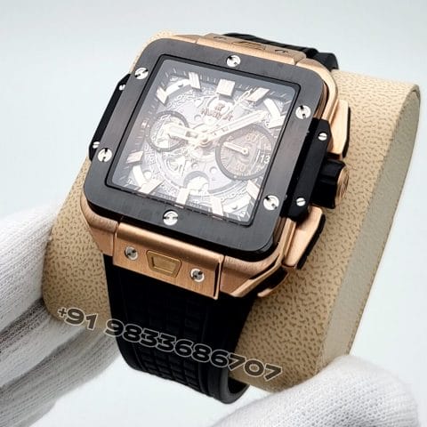 Hublot Square Bang Unico King Gold Ceramic 42mm Exact 1:1 Top Quality Replica Super Clone Swiss ETA 1280 Automatic Movement Watch