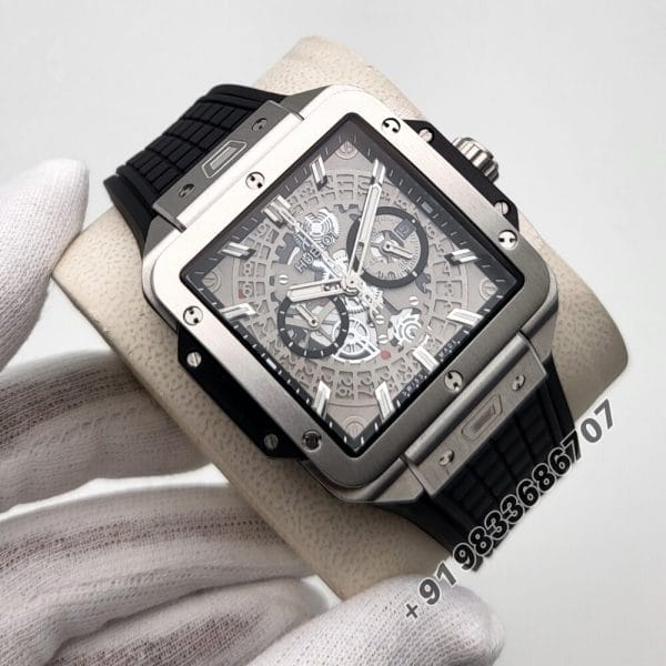 Hublot Square Bang Unico Titanium Chronograph 42mm Super High Quality First Copy Watch (1)