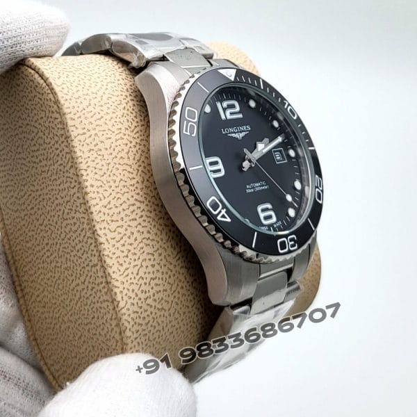Longines Hydroconquest Stainless Steel Black Dial 39mm Super High Quality Swiss Automatic Clone (3)