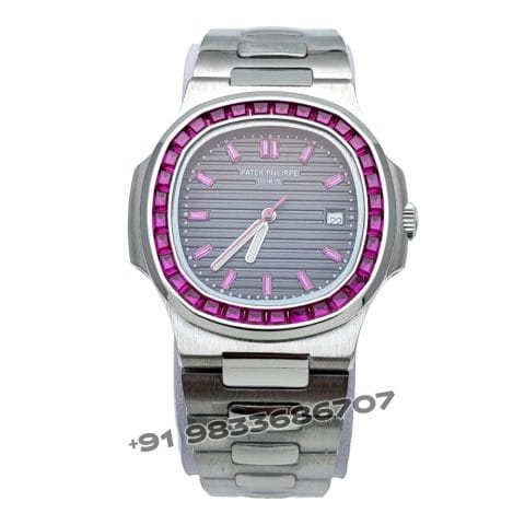 Patek Philippe Nautilus Pink Emerald 41mm Super High Quality Swiss Automatic Replica Watch