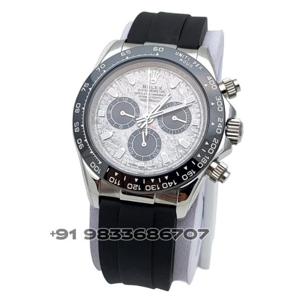 Rolex Cosmograph Daytona White Gold Meteorite Dial Oysterflex Strap 40mm Super High Quality Swiss Automatic First Copy Watch (2)