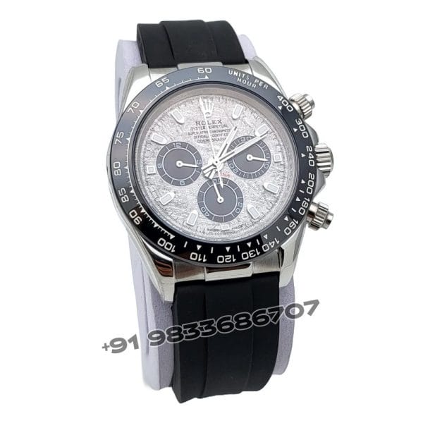 Rolex Cosmograph Daytona White Gold Meteorite Dial Oysterflex Strap 40mm Super High Quality Swiss Automatic First Copy Watch (3)