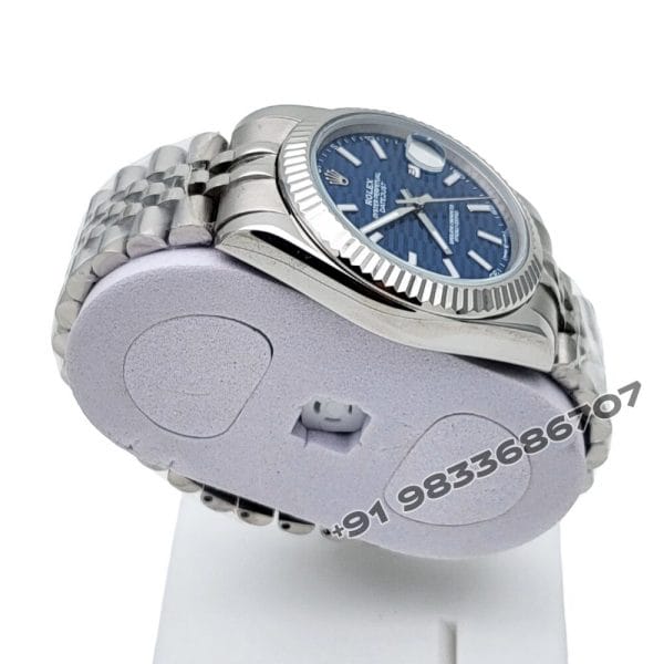 Rolex Datejust Stainless Steel & White Gold Bright Blue Dial Jubilee Bracelet 41mm Super High Quality Swiss Automatic Copy Watch (2)