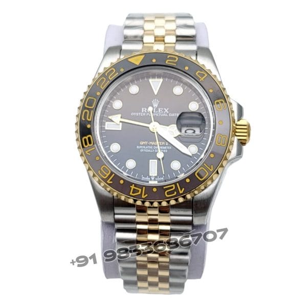 Rolex GMT Master II Dual Tone Black Dial Jubilee Bracelet 40mm Super High Quality Swiss Automatic Watch (1)