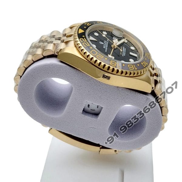 Rolex GMT Master II Yellow Gold Black Dial Jubilee Bracelet 40mm Super High Quality Swiss Automatic Clone Watch (5)