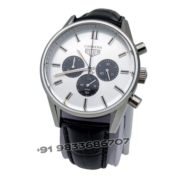 Tag Heuer Carrera 60th Anniversary Chronograph White Dial 39mm Super High Quality Clone Watch (2)