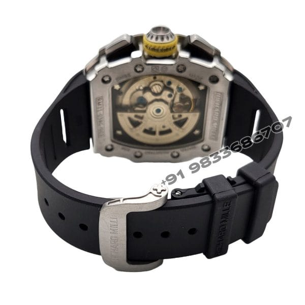 Richard Mille RM 011-03 Flyback Chronograph Titanium Black Rubber Strap Super High Quality Swiss Automatic Watch
