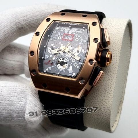 Richard Mille RM 011-FM Flyback Chronograph Rose Gold Super High Quality Swiss Automatic Watch