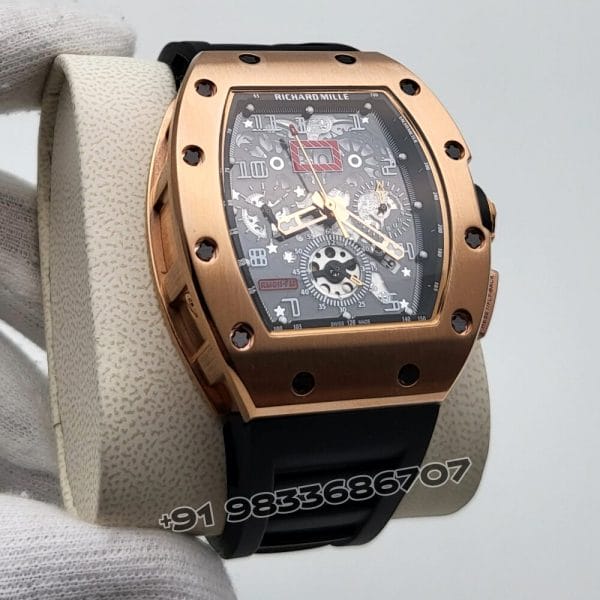 Richard Mille RM 011-FM Flyback Chronograph Rose Gold Super High Quality Swiss Automatic Watch