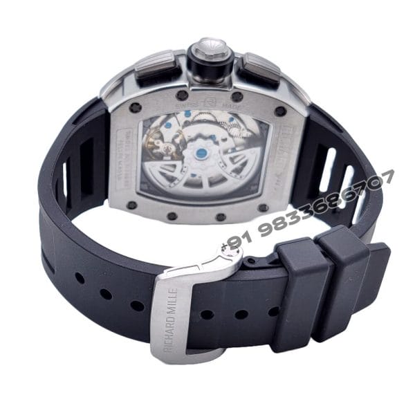 Richard Mille RM 011-FM Flyback Chronograph Titanium Black Rubber Strap Super High Quality Swiss Automatic Watch