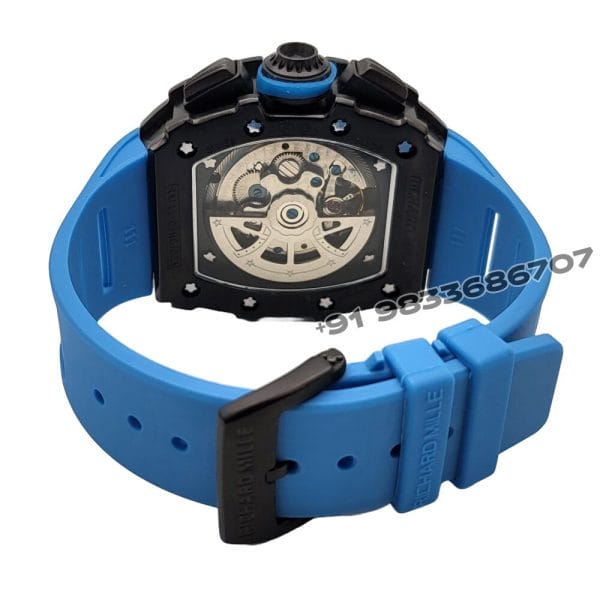 Richard Mille RM 11-01 Roberto Mancini Flyback Chronograph Blue Rubber Strap Super High Quality Swiss Automatic Watch