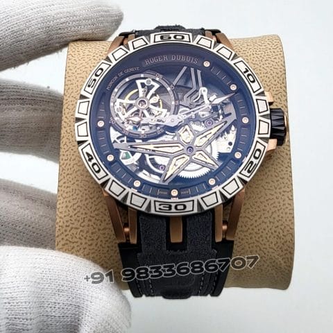 Roger Dubuis Excalibur Spider Dual Tone Skeleton Dial Super High Quality Swiss Automatic Watch