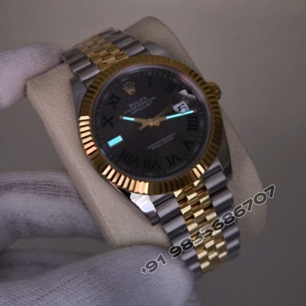 Rolex Datejust Oystersteel and Yellow Gold Slate Dial 41mm Exact 1:1 Top Quality Super Clone Swiss ETA 3235 Automatic Movement Watch