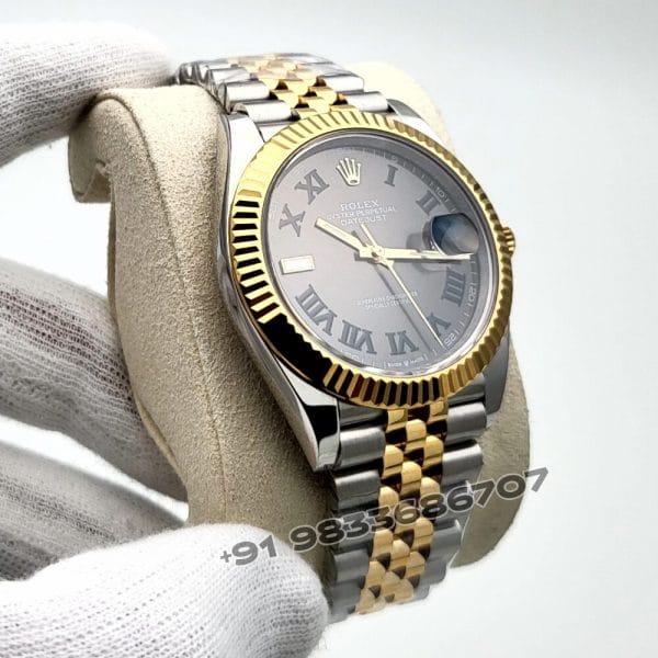 Rolex Datejust Oystersteel and Yellow Gold Slate Dial 41mm Exact 1:1 Top Quality Super Clone Swiss ETA 3235 Automatic Movement Watch