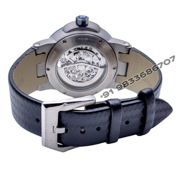 Ulysse Nardin Executive Skeleton Tourbillon Blue Leather Strap Super High Quality Swiss Automatic Watch